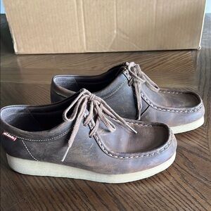 Clarks Brown Moccasin Shoes with Classic Comfort